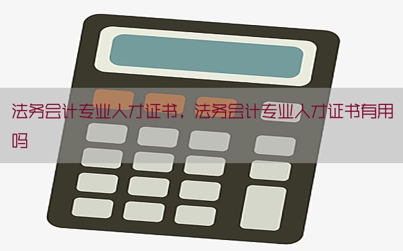 法务会计专业人才证书，法务会计专业人才证书有用吗