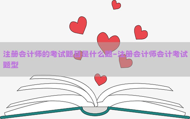 注册会计师的考试题目是什么题-注册会计师会计考试题型