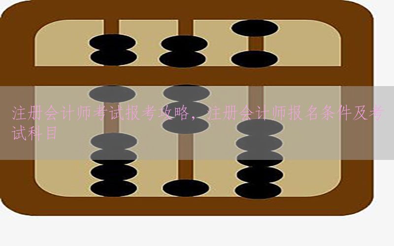 注册会计师考试报考攻略，注册会计师报名条件及考试科目