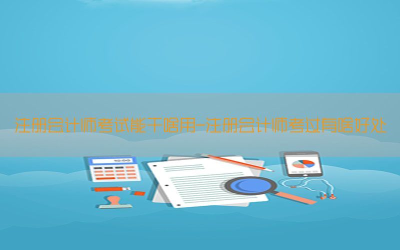 注册会计师考试能干啥用-注册会计师考过有啥好处