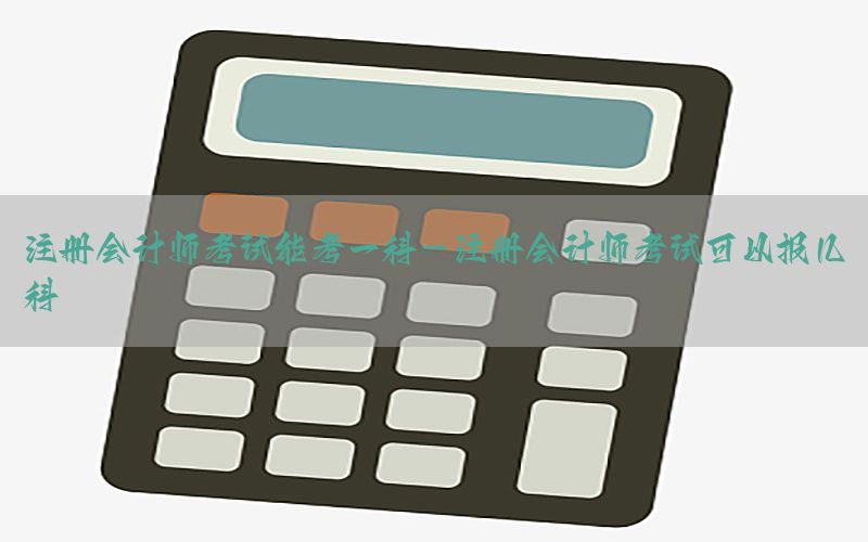 注册会计师考试能考一科-注册会计师考试可以报几科