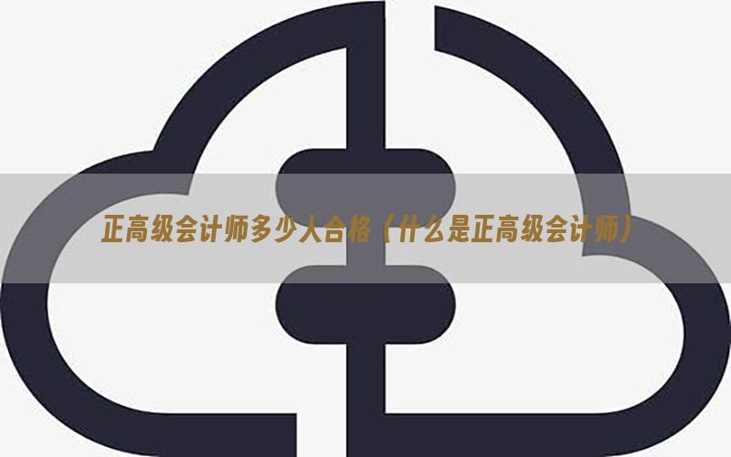 正高级会计师多少人合格（什么是正高级会计师）