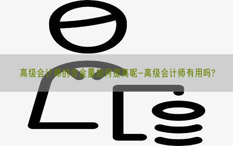 高级会计师的含金量如何提高呢-高级会计师有用吗?