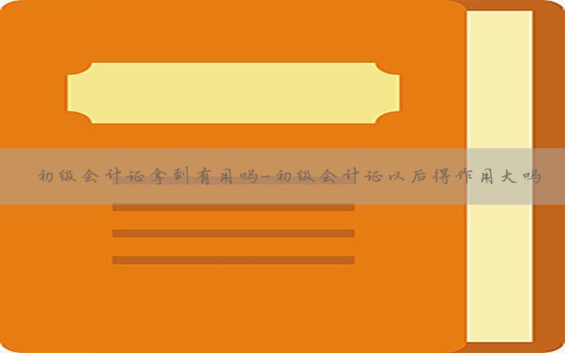 初级会计证拿到有用吗-初级会计证以后得作用大吗