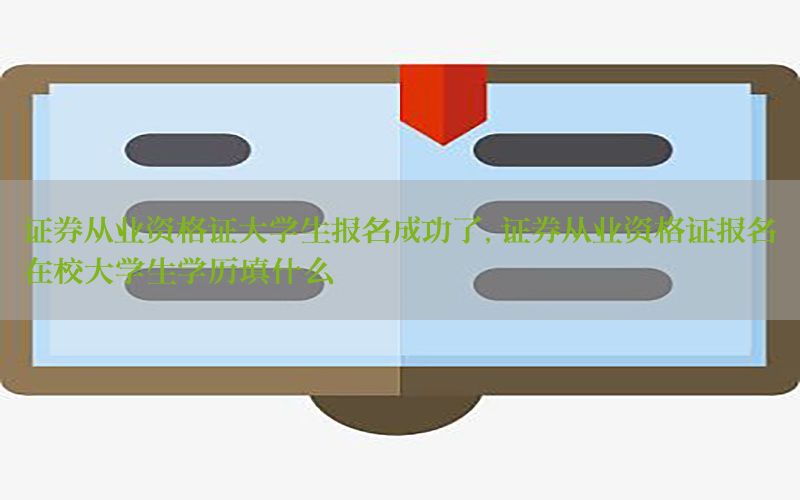 证券从业资格证大学生报名成功了，证券从业资格证报名在校大学生学历填什么