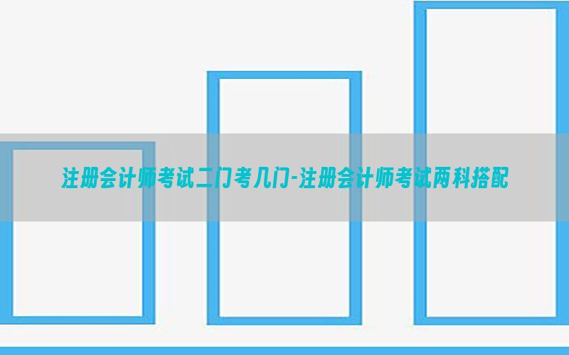 注册会计师考试二门考几门-注册会计师考试两科搭配