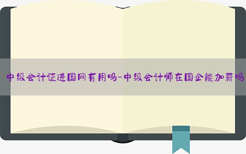 中级会计证进国网有用吗-中级会计师在国企能加薪吗