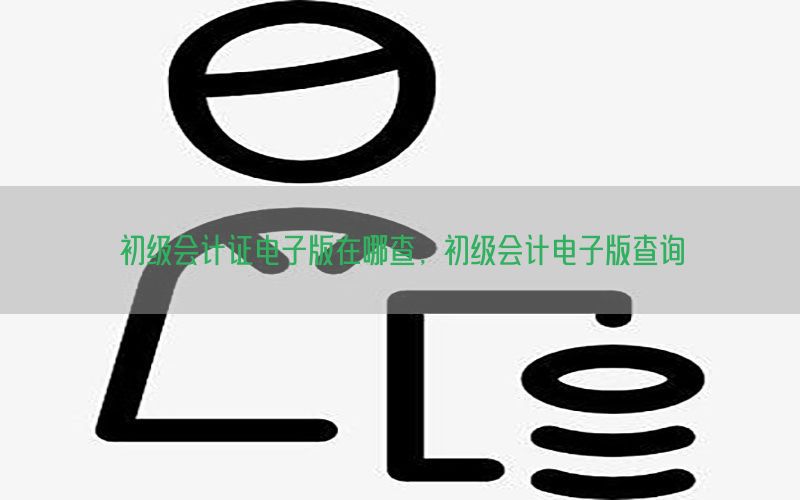 初级会计证电子版在哪查，初级会计电子版查询