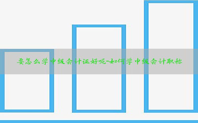 要怎么学中级会计证好呢-如何学中级会计职称