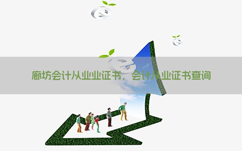 廊坊会计从业业证书，会计从业证书查询