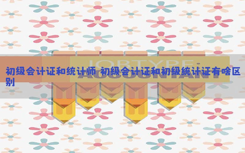 初级会计证和统计师（初级会计证和初级统计证有啥区别）