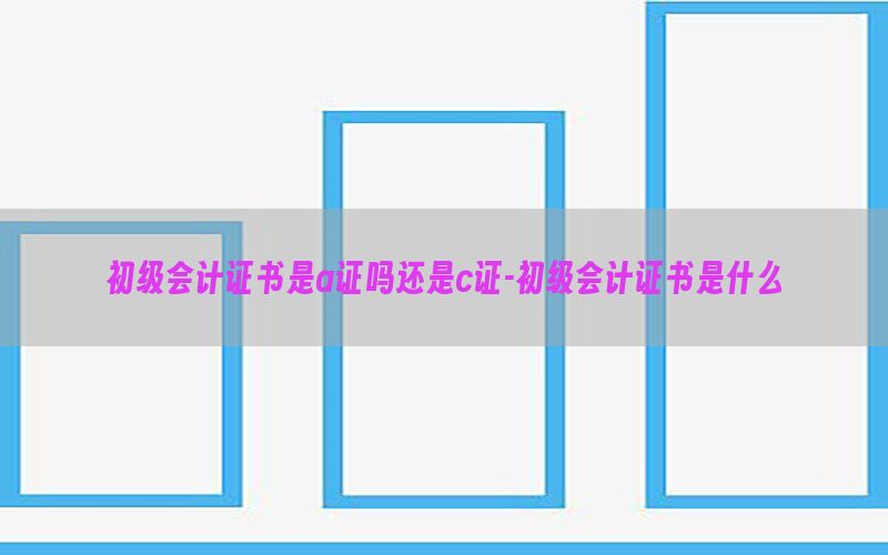 初级会计证书是a证吗还是c证-初级会计证书是什么