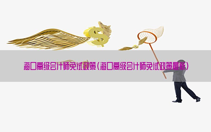 海口高级会计师免试政策（海口高级会计师免试政策最新）
