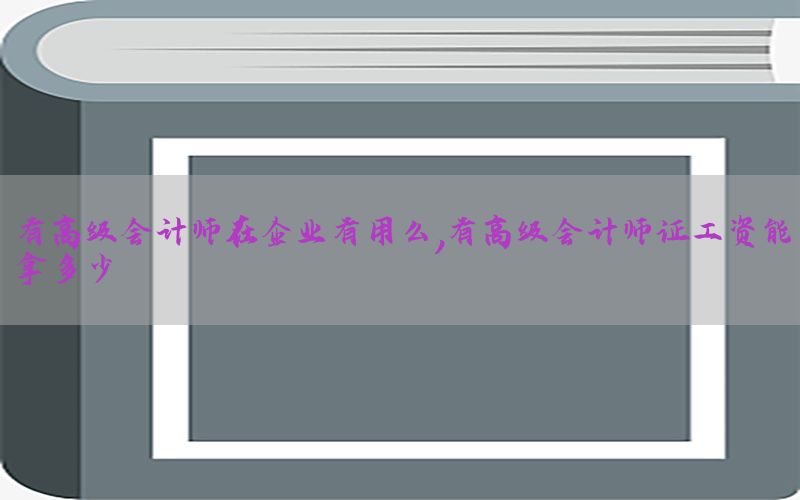 有高级会计师在企业有用么，有高级会计师证工资能拿多少