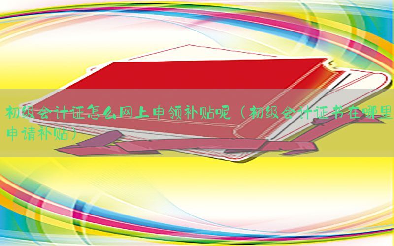 初级会计证怎么网上申领补贴呢（初级会计证书在哪里申请补贴）