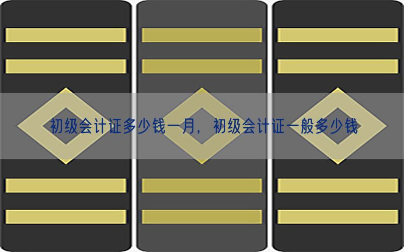 初级会计证多少钱一月，初级会计证一般多少钱