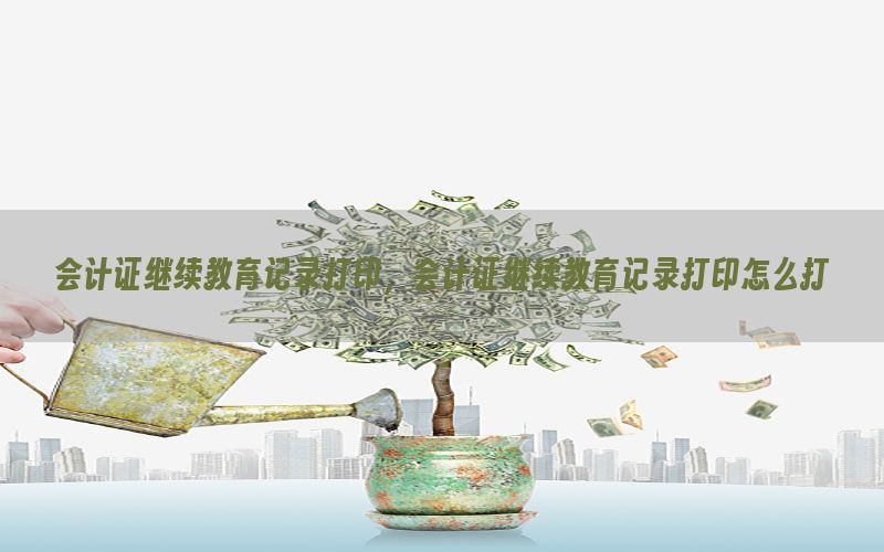 会计证继续教育记录打印，会计证继续教育记录打印怎么打