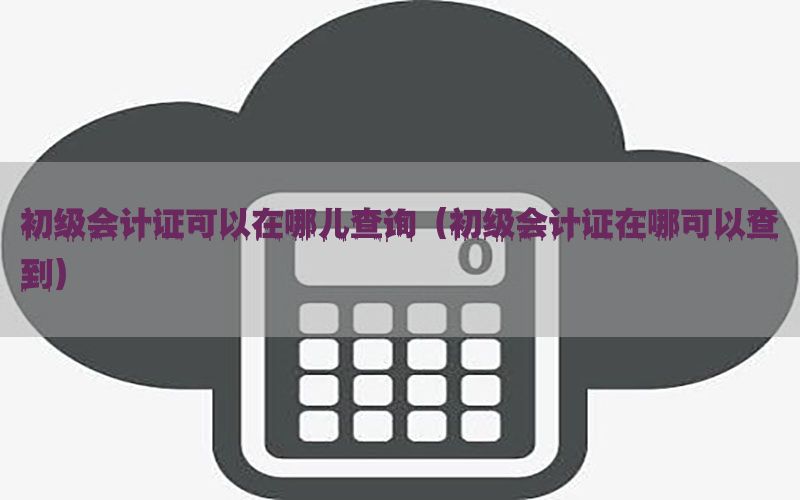 初级会计证可以在哪儿查询（初级会计证在哪可以查到）