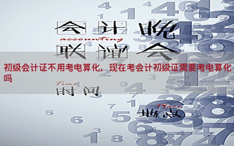 初级会计证不用考电算化，现在考会计初级证需要考电算化吗