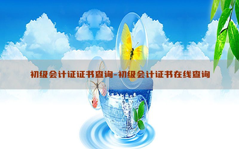 初级会计证证书查询-初级会计证书在线查询