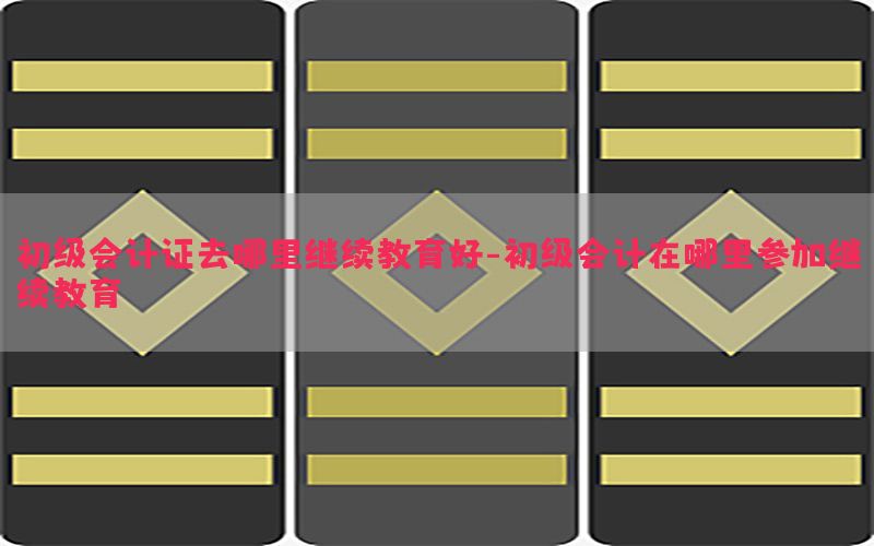 初级会计证去哪里继续教育好-初级会计在哪里参加继续教育