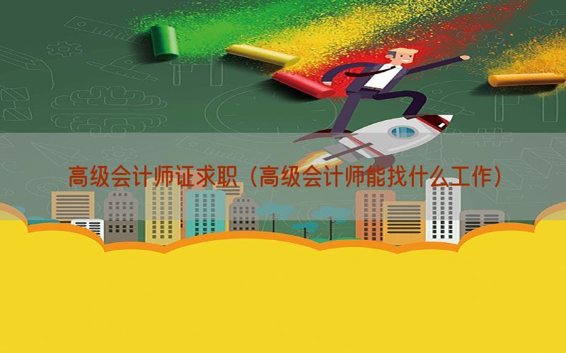 高级会计师证求职（高级会计师能找什么工作）