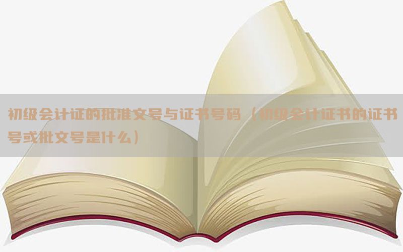 初级会计证的批准文号与证书号码（初级会计证书的证书号或批文号是什么）