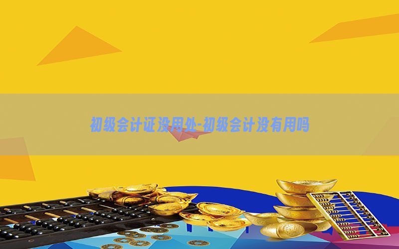 初级会计证没用处-初级会计没有用吗