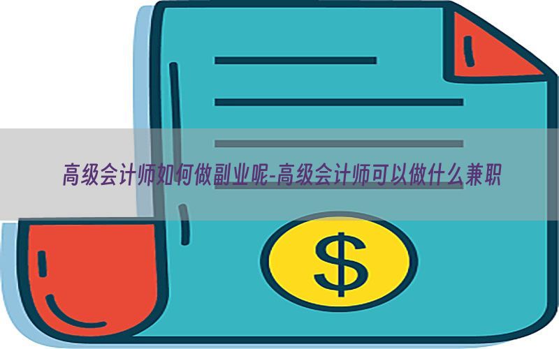 高级会计师如何做副业呢-高级会计师可以做什么兼职