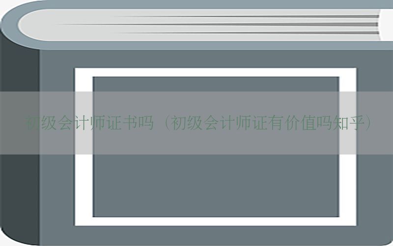 初级会计师证书吗（初级会计师证有价值吗知乎）