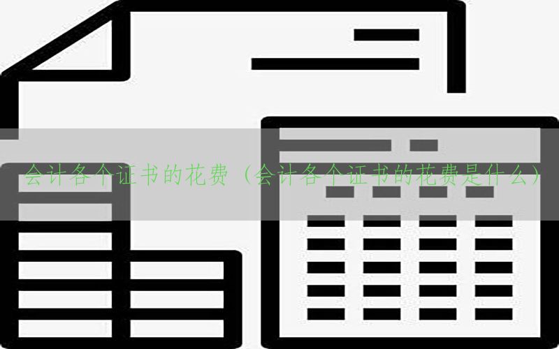 会计各个证书的花费（会计各个证书的花费是什么）
