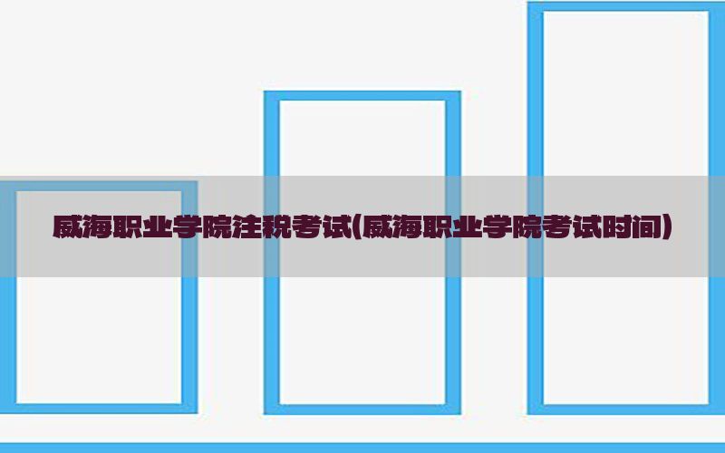 威海职业学院注税考试（威海职业学院考试时间）