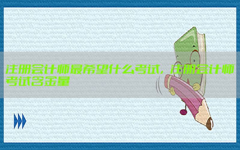 注册会计师最希望什么考试，注册会计师考试含金量