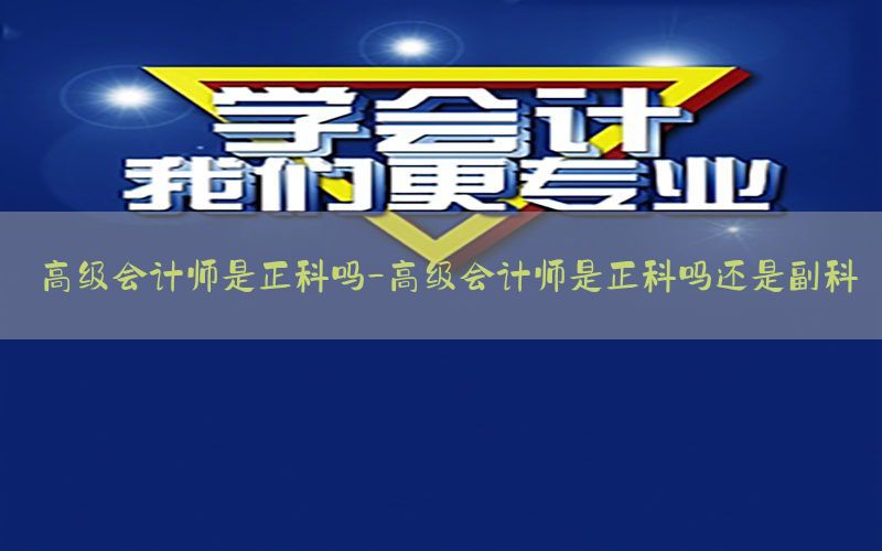 高级会计师是正科吗-高级会计师是正科吗还是副科
