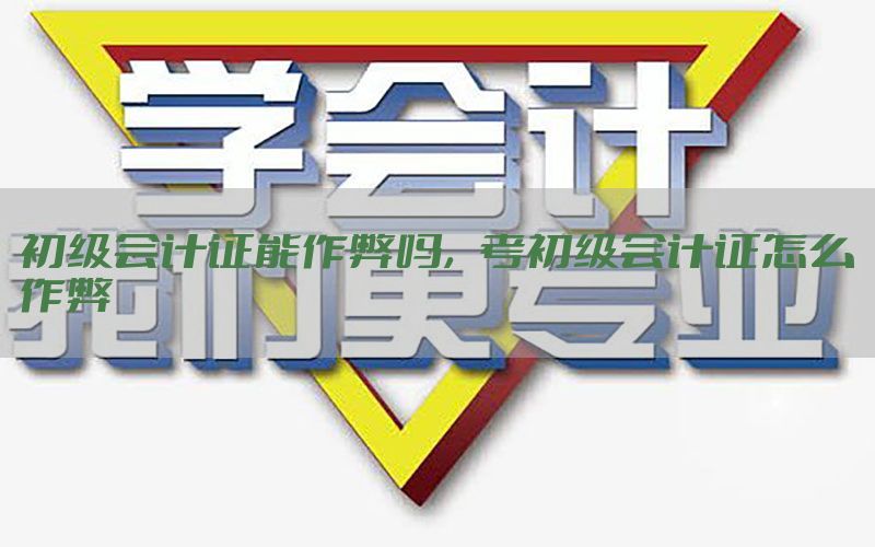 初级会计证能作弊吗，考初级会计证怎么作弊