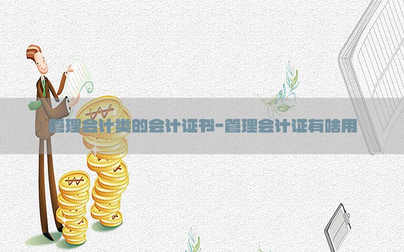 管理会计类的会计证书-管理会计证有啥用