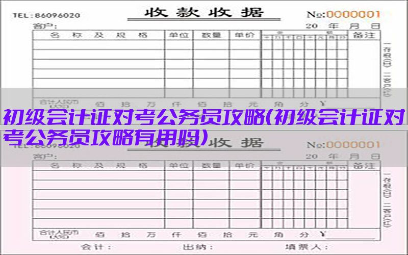初级会计证对考公务员攻略（初级会计证对考公务员攻略有用吗）
