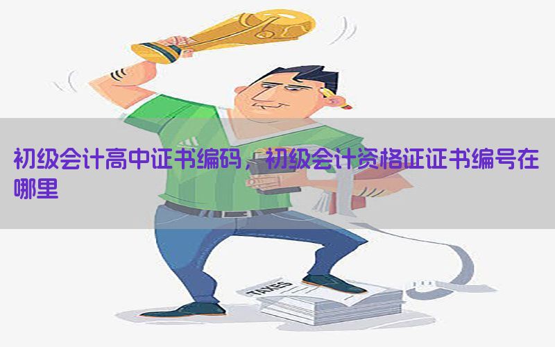 初级会计高中证书编码，初级会计资格证证书编号在哪里