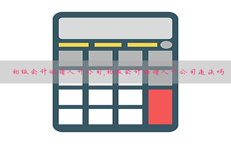 初级会计证借人开公司，初级会计证借人开公司违法吗