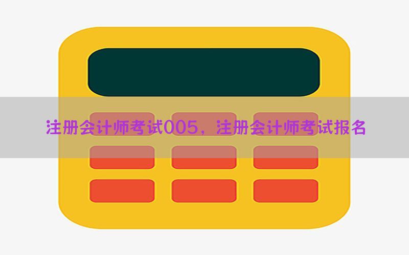 注册会计师考试005，注册会计师考试报名