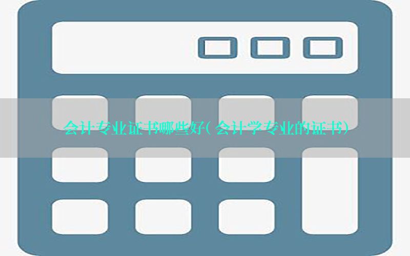 会计专业证书哪些好（会计学专业的证书）