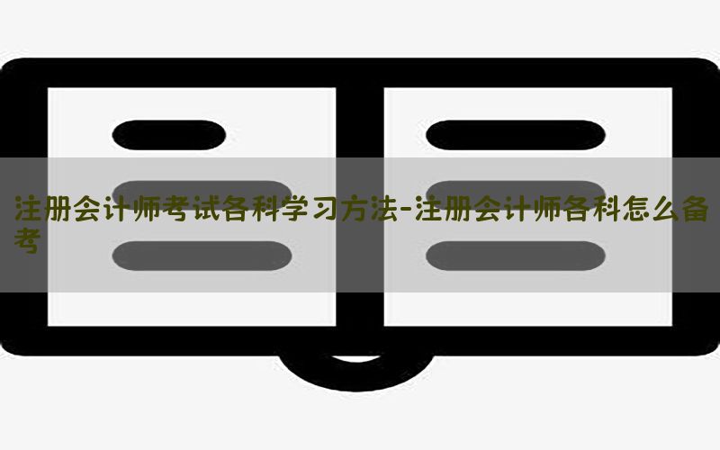 注册会计师考试各科学习方法-注册会计师各科怎么备考