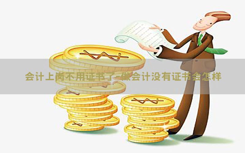 会计上岗不用证书了-做会计没有证书会怎样