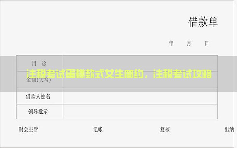 注税考试蛋糕款式女生简约，注税考试攻略
