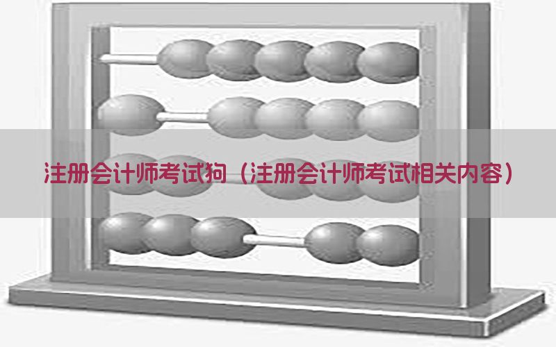 注册会计师考试狗（注册会计师考试相关内容）