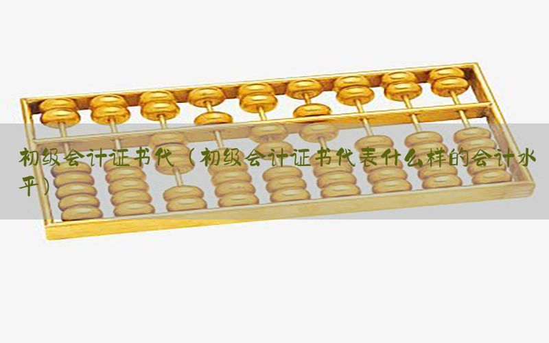 初级会计证书代（初级会计证书代表什么样的会计水平）