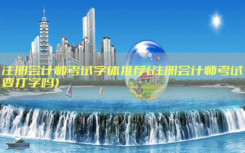 注册会计师考试字体推荐（注册会计师考试要打字吗）