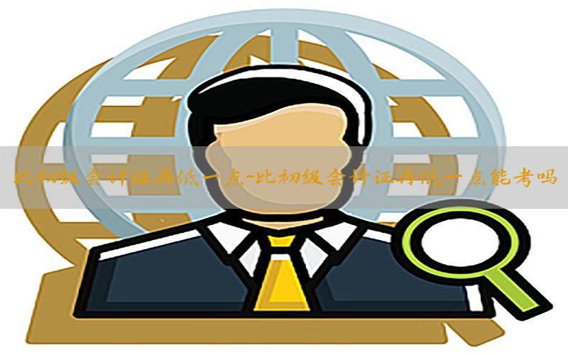 比初级会计证再低一点-比初级会计证再低一点能考吗