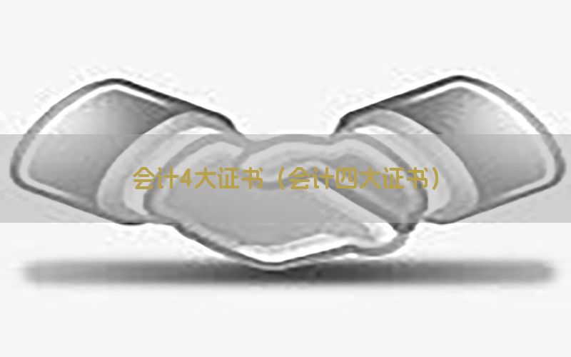 会计4大证书（会计四大证书）