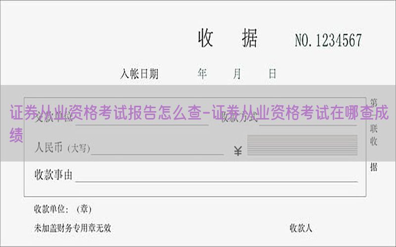 证券从业资格考试报告怎么查-证券从业资格考试在哪查成绩